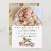 Rocking Horse Foto geboorteaankondiging Aankondiging (Voorkant / Achterkant)