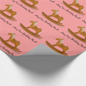 Rocking Horse Gift Wrapping Paper voor kinderen Cadeaupapier (Hoek)