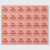 Rocking Horse Gift Wrapping Paper voor kinderen Cadeaupapier (Vlak)