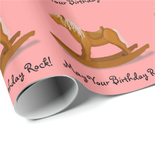 Rocking Horse Gift Wrapping Paper voor kinderen Cadeaupapier