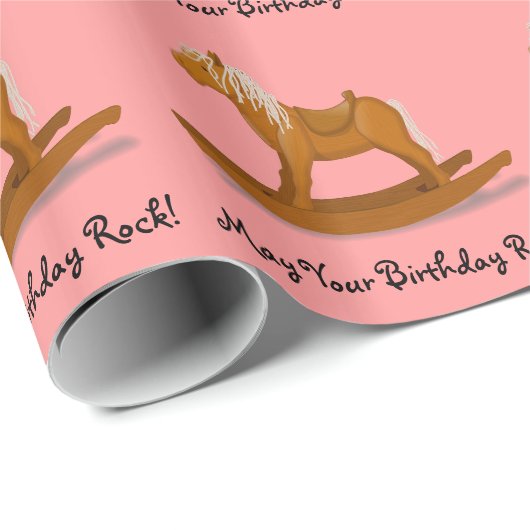 Rocking Horse Gift Wrapping Paper voor kinderen Cadeaupapier (Rol Hoek)
