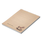 Rocking Horse - Houten speelgoed Notitieblok (Linkerzijde)