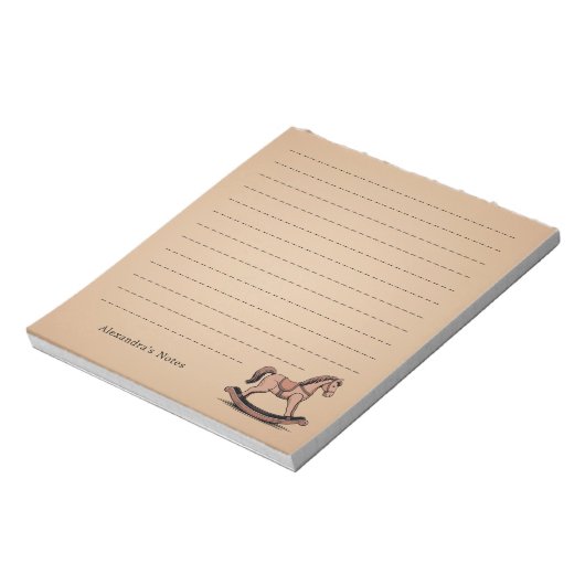 Rocking Horse - Houten speelgoed Notitieblok (Linkerzijde)