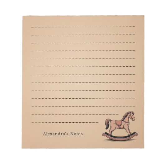 Rocking Horse - Houten speelgoed Notitieblok (Voorkant)