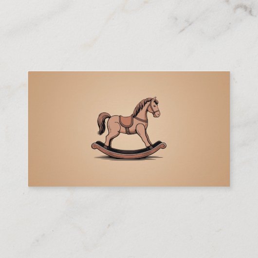 Rocking Horse - Houten speelgoed Visitekaartje (Achterkant)