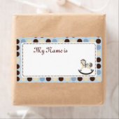 Rocking Horse Jongen Naam Tag Etiket (Insitu)