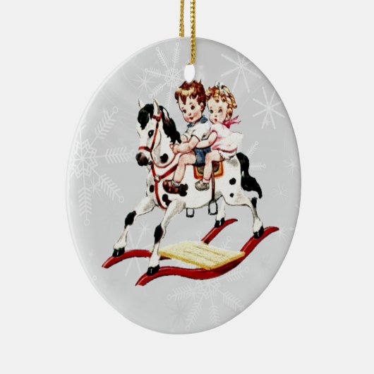  Rocking Horse Keramisch Ornament (Rechts)