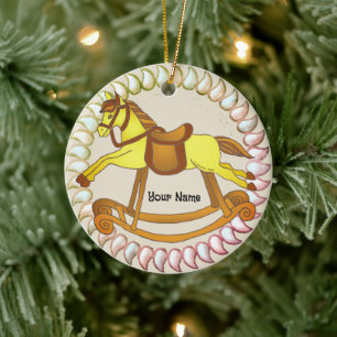 Rocking Horse Keramisch Ornament
