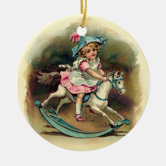 Rocking Horse Keramisch Ornament (Voorkant)