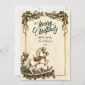  Rocking Horse Kerst Feestdagenkaart (Voorkant)