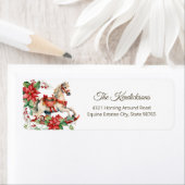 Rocking Horse Kerst retour adres label (Insitu)