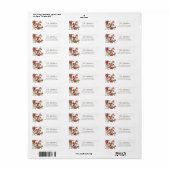 Rocking Horse Kerst retour adres label (Full Sheet)