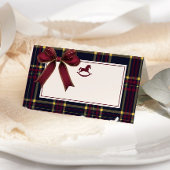 Rocking Horse Luxury Christmas Wine Red Bow Kaart