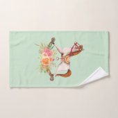  Rocking Horse met Floral Bouquet Bad Handdoek (Handdoek)