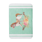  Rocking Horse met Floral Bouquet Badmat (Voorkant Verticaal)