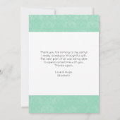 Rocking Horse met Floral Bouquet Bedankkaart (Achterkant)