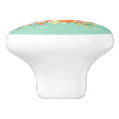  Rocking Horse met Floral Bouquet Keramische Knop (Zijkant)