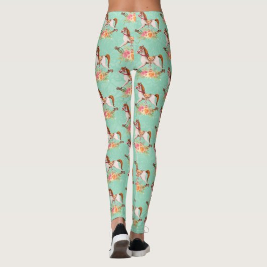 Rocking Horse met Floral Bouquet Leggings (Achterkant)