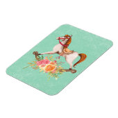  Rocking Horse met Floral Bouquet Magneet (Linkerzijde)
