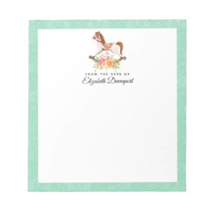  Rocking Horse met Floral Bouquet Notitieblok
