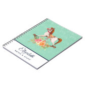  Rocking Horse met Floral Bouquet Notitieboek (Linkerzijde)