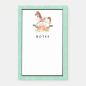 Rocking Horse met Floral Bouquet Post-it® Notes (Voorkant)