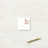 Rocking Horse met Floral Bouquet Post-it® Notes (Op bureau)