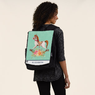  Rocking Horse met Floral Bouquet Rugtassen