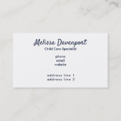  Rocking Horse met Floral Bouquet Visitekaartje (Achterkant)