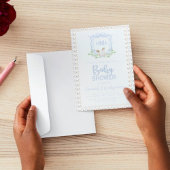 Rocking Horse Monogram Crest-Baby shower Kaart