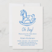 Rocking Horse Oh Boy Baby shower | Elegant & Schat Kaart (Voorkant)