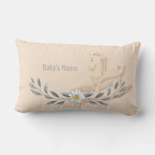 Rocking Horse Persoonlijke lumbar Pillow Kussen (Achterkant)