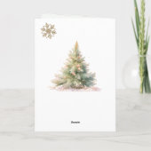 Rocking Horse Pine Baby 1e Kerstmis Feestdagen Kaart (Achterkant)