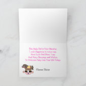 Rocking Horse Pink Baby Girl Wenskaart Kaart (Binnen)