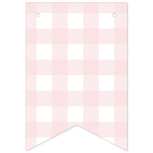 Rocking Horse Pink Gingham Baby shower Bunting Vlaggetjes (Eerste vlag)