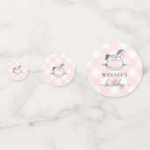 Rocking Horse Pink Gingham Table Confetti (Voorkanten)