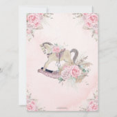 Rocking Horse Pink Pampas Baby Geef het prijzenspe Kaart (Achterkant)