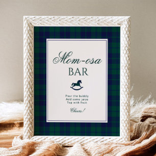 Rocking Horse Plaid Momosa bar Poster