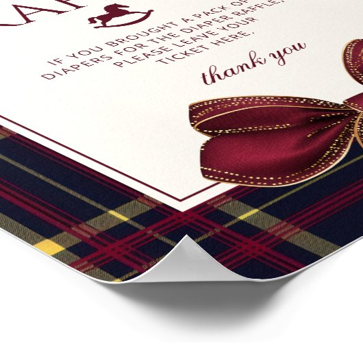 Rocking Horse  Polo Plaid Luierverloting Poster (Hoek)