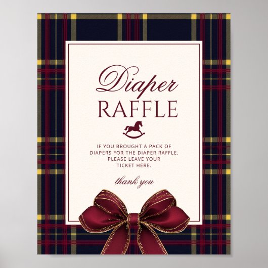 Rocking Horse  Polo Plaid Luierverloting Poster (Voorkant)