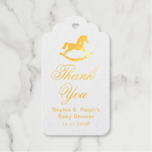  Rocking Horse  Preppy Bow Bedankt Cadeaulabels