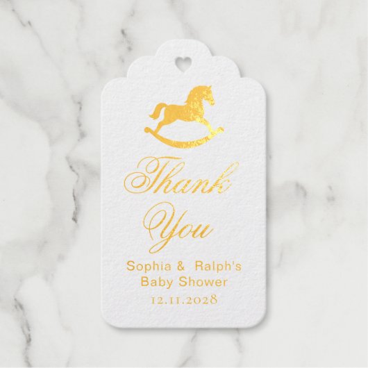 Rocking Horse Preppy Bow Bedankt Cadeaulabels (Voorkant)