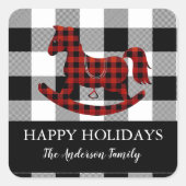 Rocking Horse Pset Holiday Sticker (Voorkant)