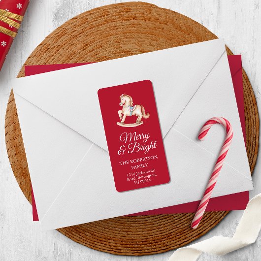 Rocking Horse Return Address Sticker