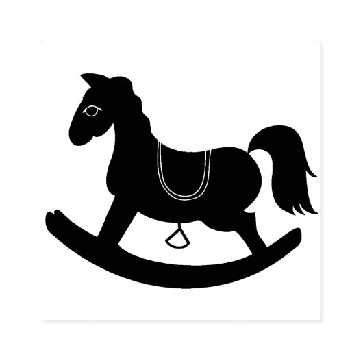 Rocking Horse Rubberstempel (Afrduk)