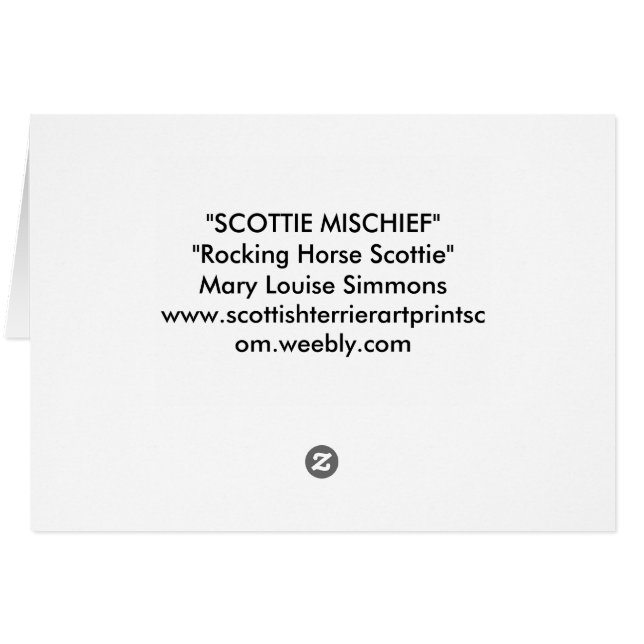 ROCKING HORSE SCOTTIE (Achterkant Horizontaal)