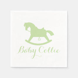 Rocking Horse Silhouette Baby shower Servetten Gro
