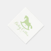 Rocking Horse Silhouette Baby shower Servetten Gro (Hoek)