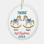 Rocking Horse Twins krijgt eerste kerst Keramisch Ornament (Links)