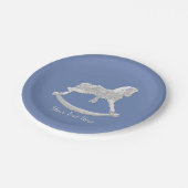  Rocking Horse Uw achtergrondkleur Papieren Bordje (Gekanteld)